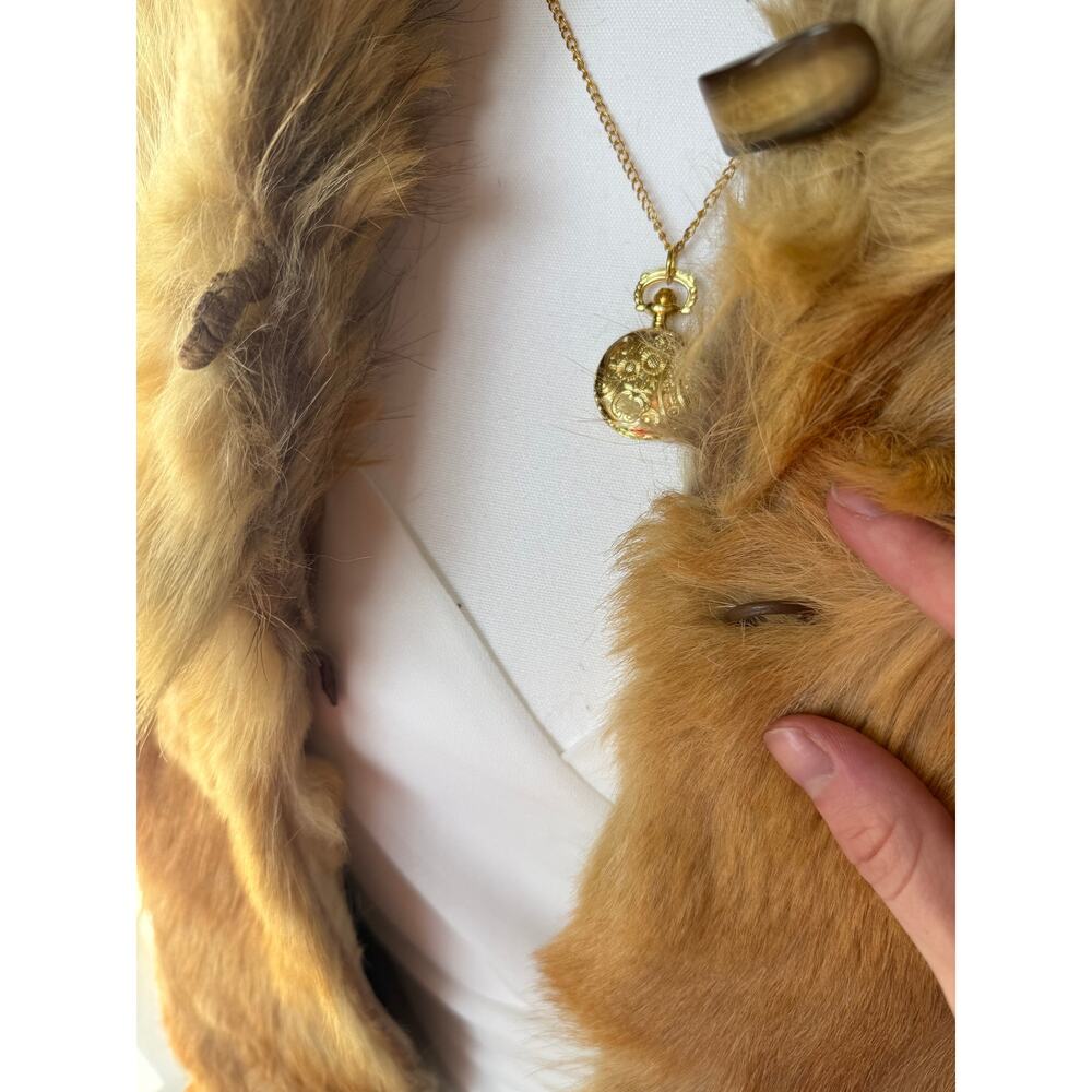 Vintage Spanish Tan Rabbit Fur Coat - Picture 5 of 12